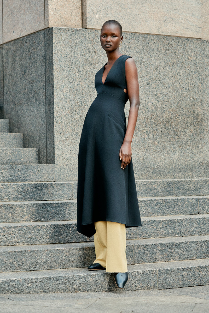 Abeny Nhial featured in  the Camilla & Marc lookbook for Resort 2022