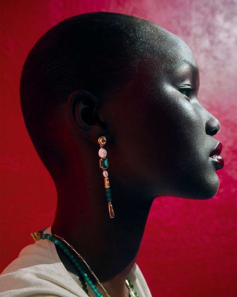 Abeny Nhial featured in  the Mimco Local Colour  advertisement for Resort 2023