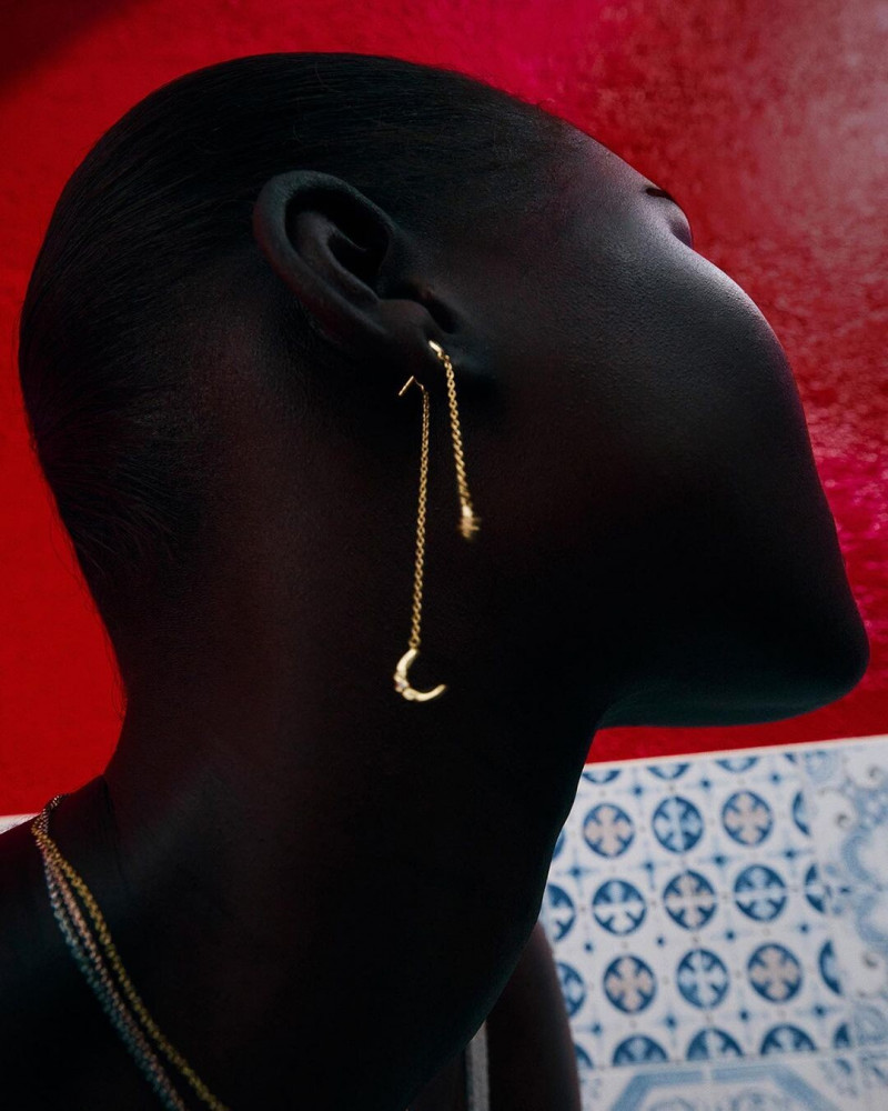 Abeny Nhial featured in  the Mimco Local Colour  advertisement for Resort 2023