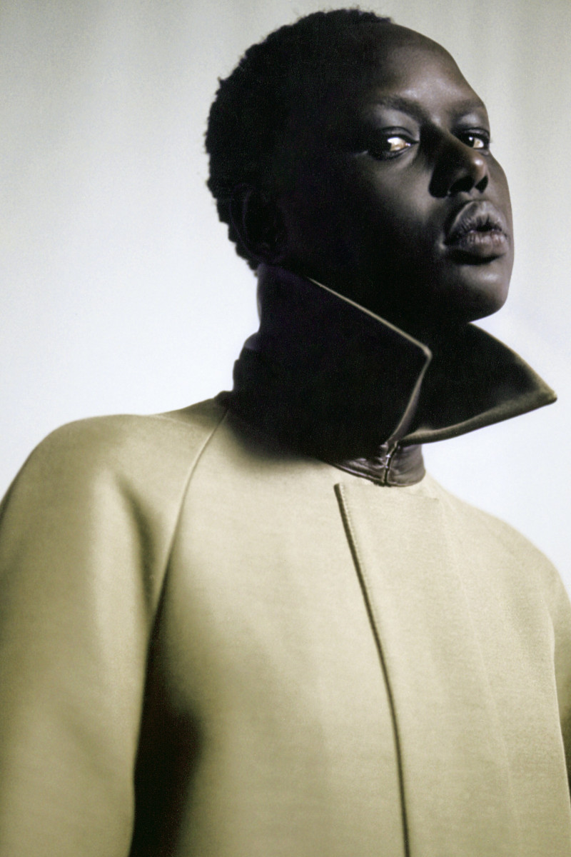 Ajak Deng featured in  the The Row lookbook for Pre-Fall 2019