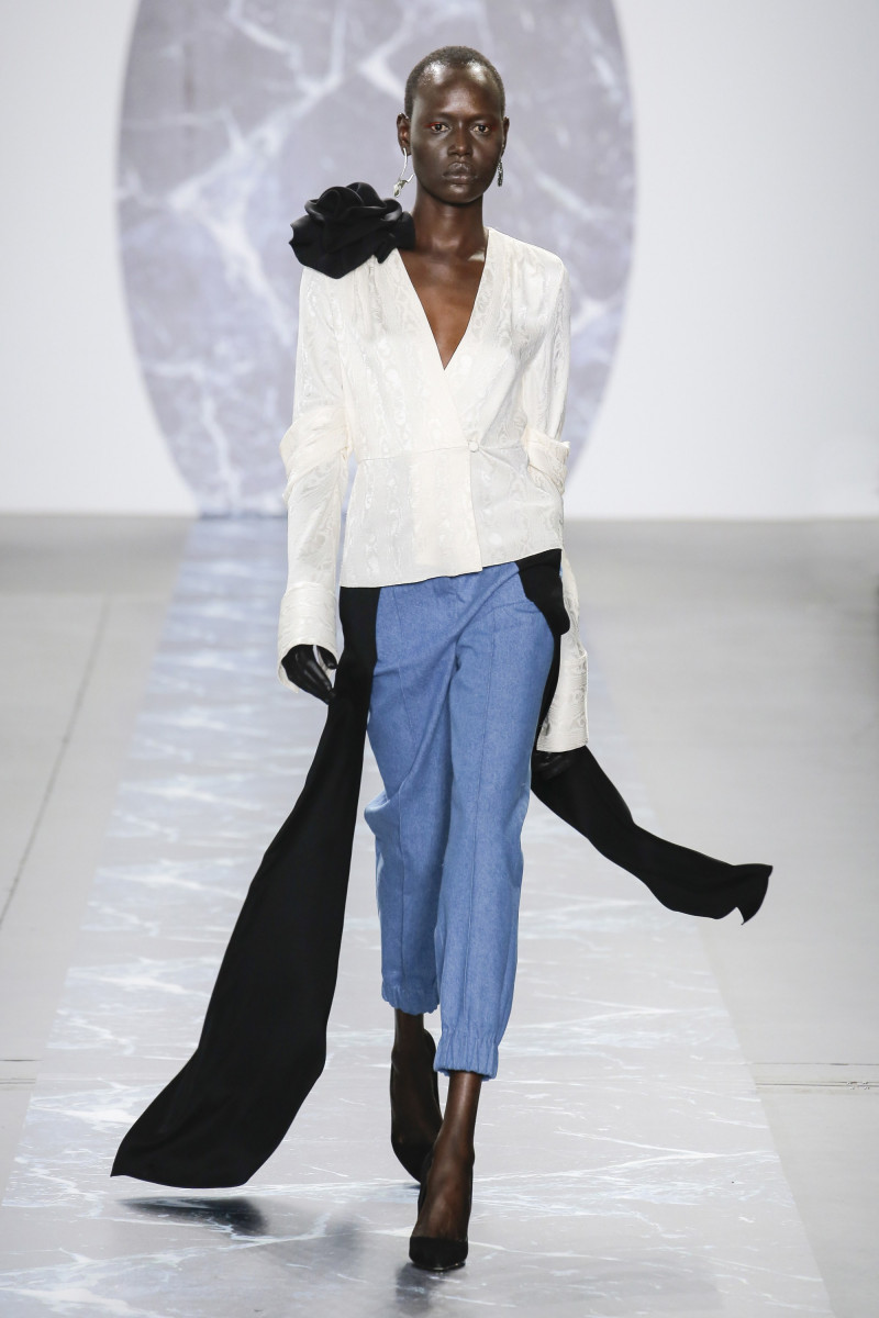 Ajak Deng featured in  the Hellessy fashion show for Autumn/Winter 2018