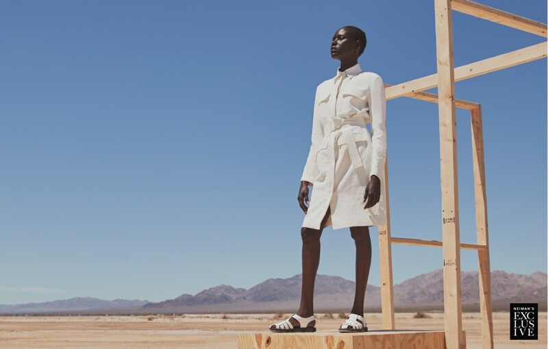 Ajak Deng featured in  the Neiman Marcus advertisement for Spring/Summer 2020