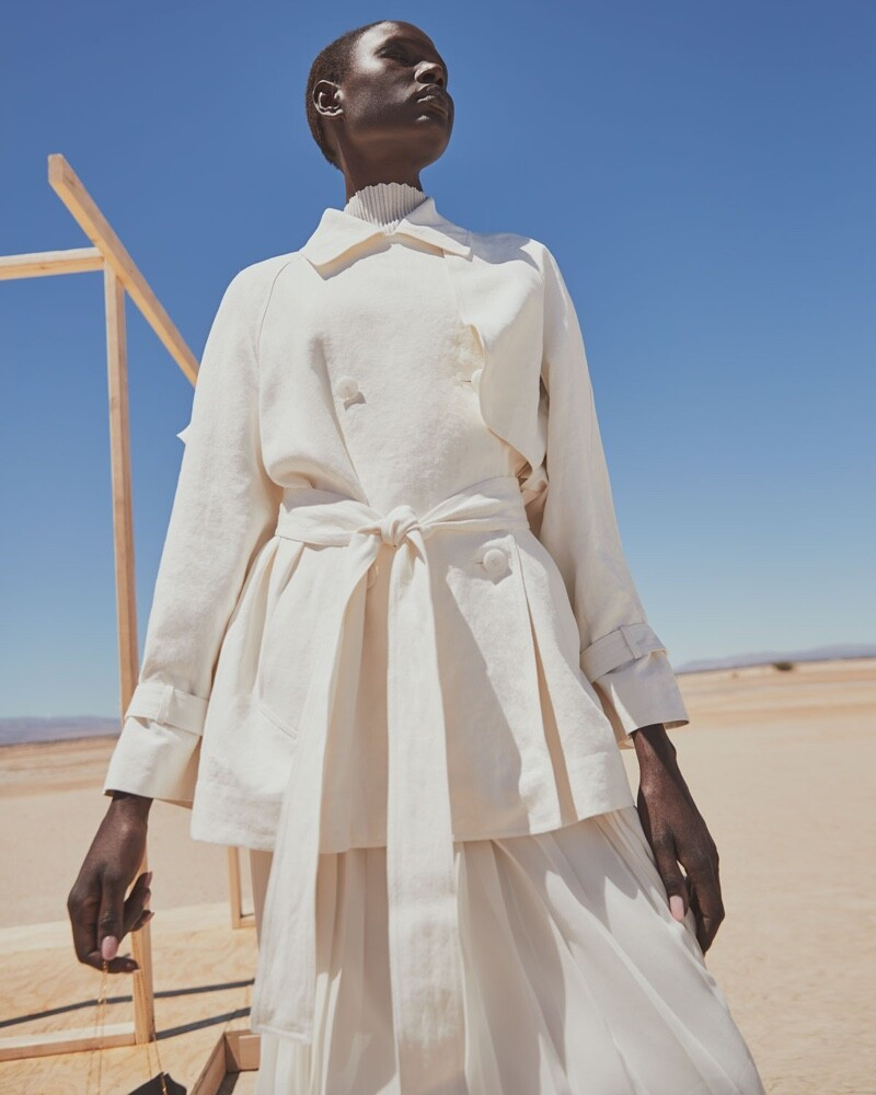 Ajak Deng featured in  the Neiman Marcus advertisement for Spring/Summer 2020