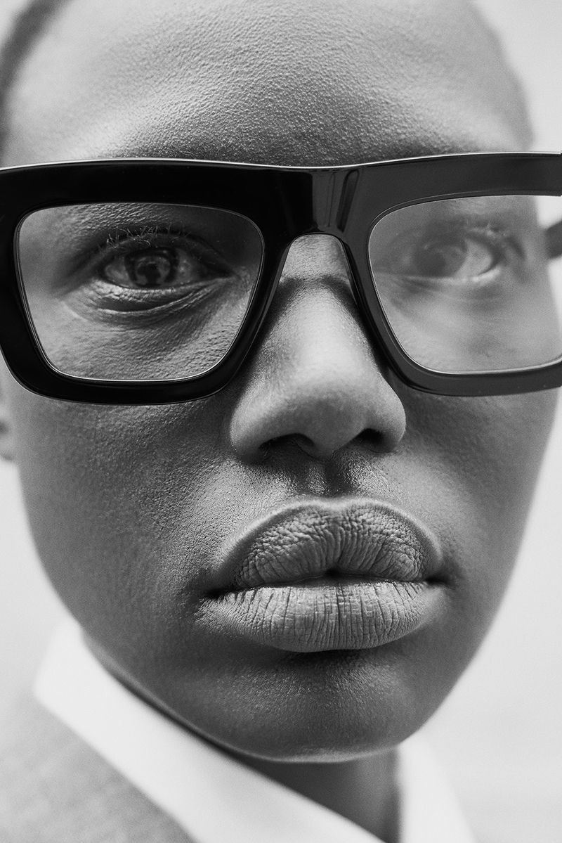 Ajak Deng featured in  the Thom Browne advertisement for Autumn/Winter 2018