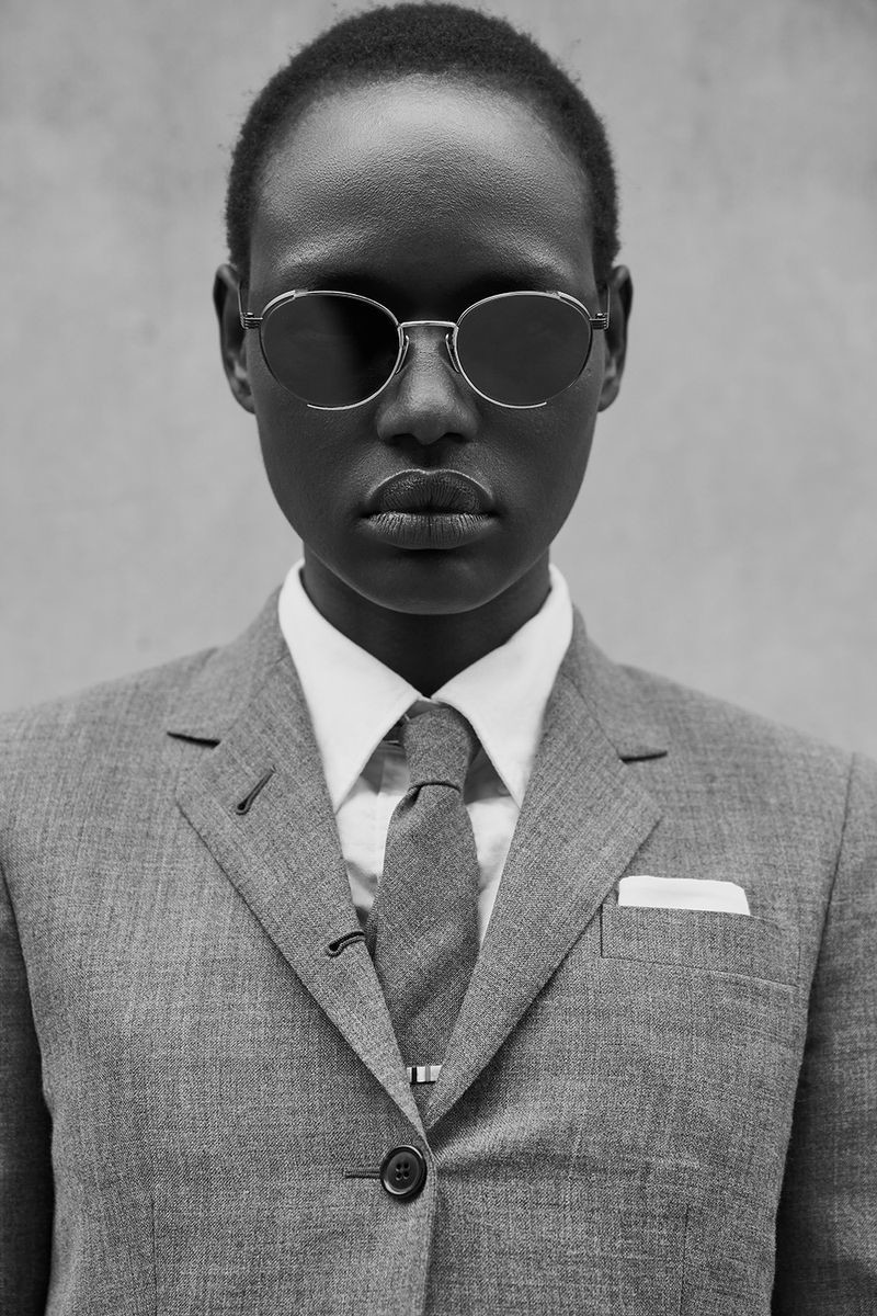 Ajak Deng featured in  the Thom Browne advertisement for Autumn/Winter 2018