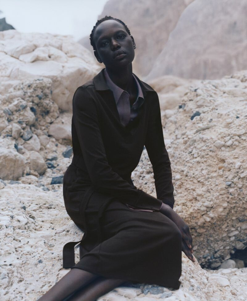 Ajak Deng featured in  the Cos Sweden advertisement for Spring/Summer 2019