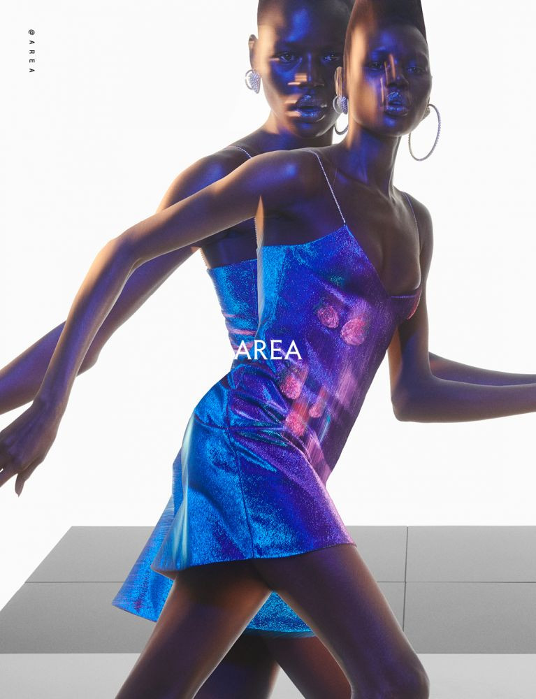 Ajak Deng featured in  the area 8 advertisement for Spring/Summer 2018