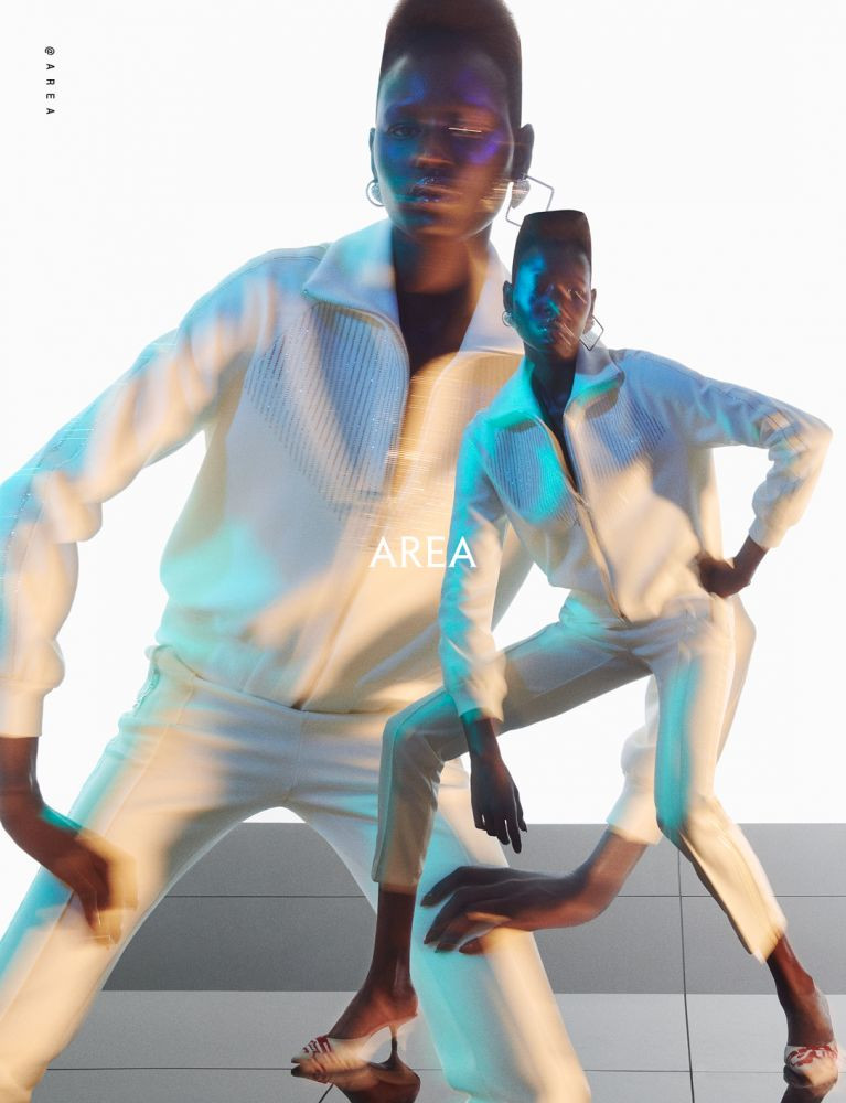 Ajak Deng featured in  the area 8 advertisement for Spring/Summer 2018