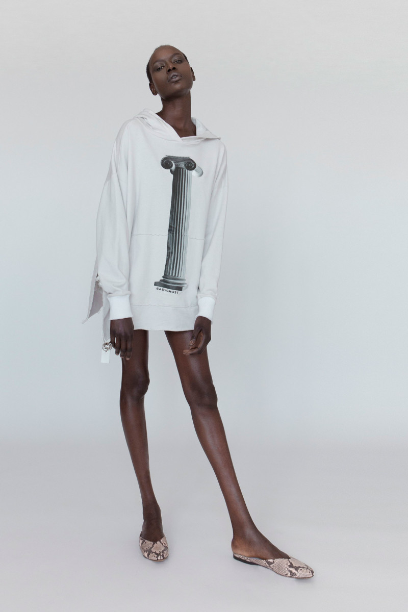 Ajak Deng featured in  the Babyghost lookbook for Autumn/Winter 2018