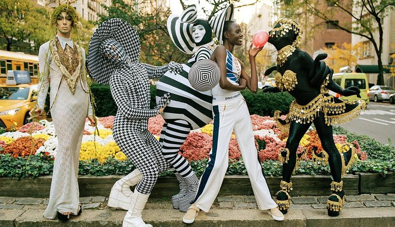 Ajak Deng featured in  the Barneys New York Our Town Campaign advertisement for Spring 2016