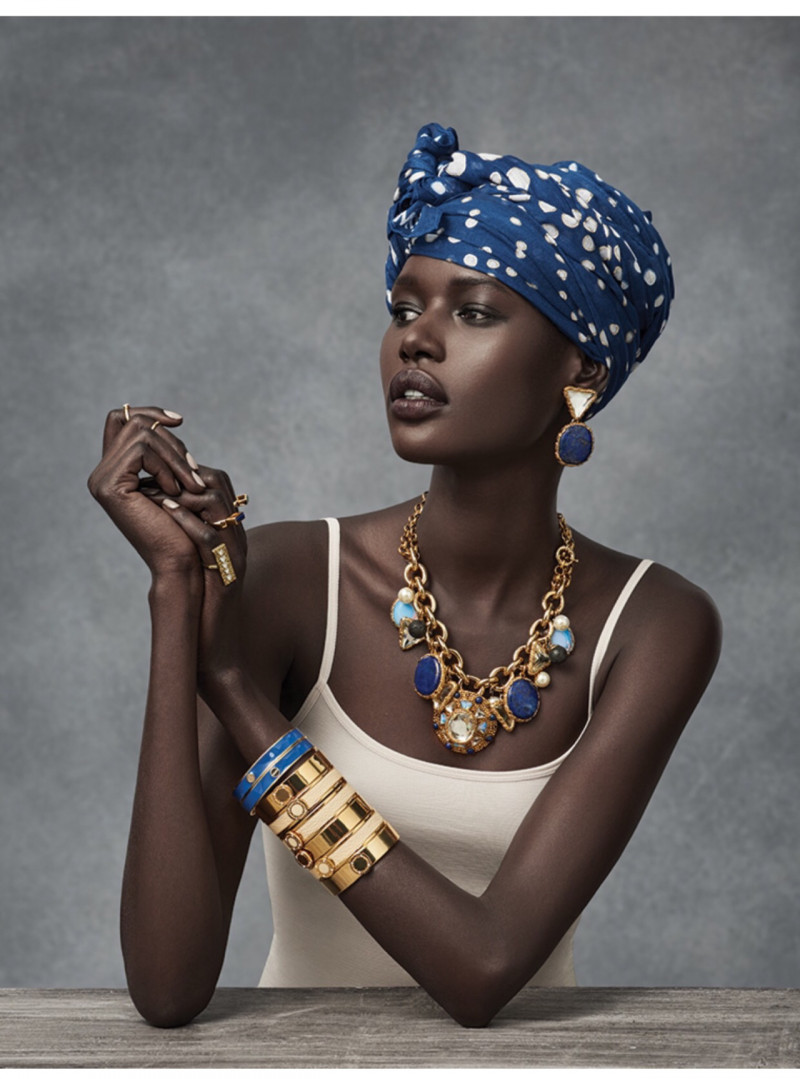 Ajak Deng featured in  the Mimco advertisement for Winter 2016