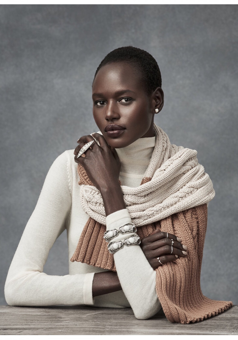 Ajak Deng featured in  the Mimco advertisement for Winter 2016