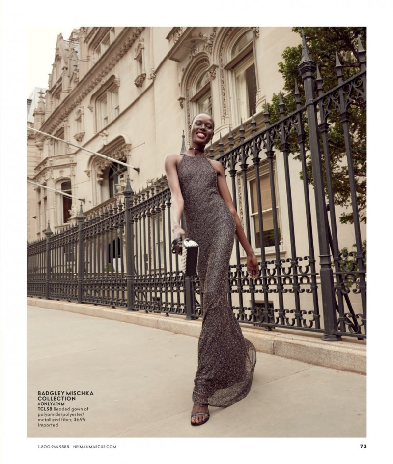 Ajak Deng featured in  the Neiman Marcus Polite Society catalogue for Fall 2016