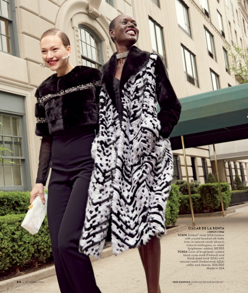 Ajak Deng featured in  the Neiman Marcus Polite Society catalogue for Fall 2016