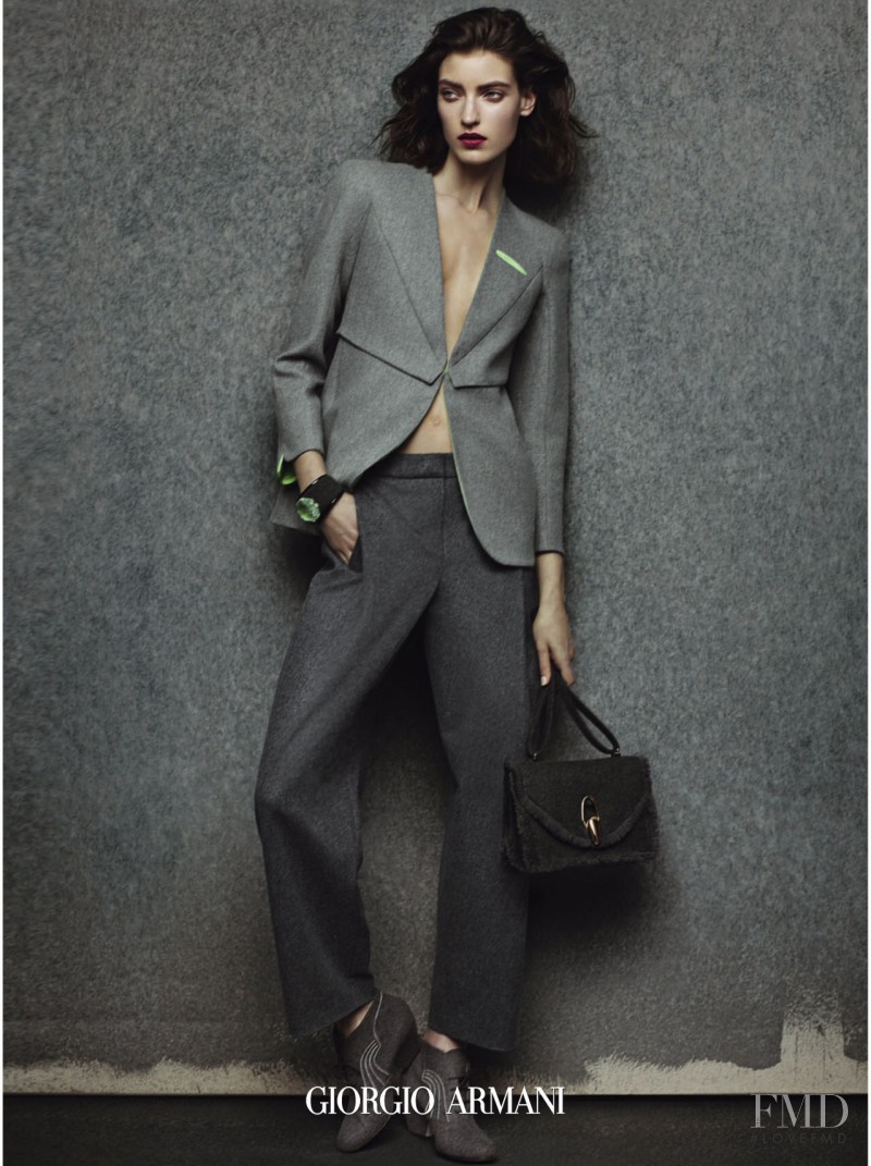 Marikka Juhler featured in  the Giorgio Armani advertisement for Autumn/Winter 2014