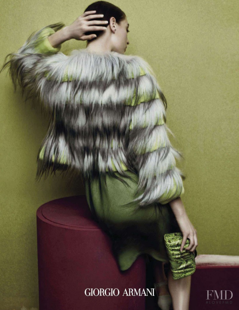 Marikka Juhler featured in  the Giorgio Armani advertisement for Autumn/Winter 2014