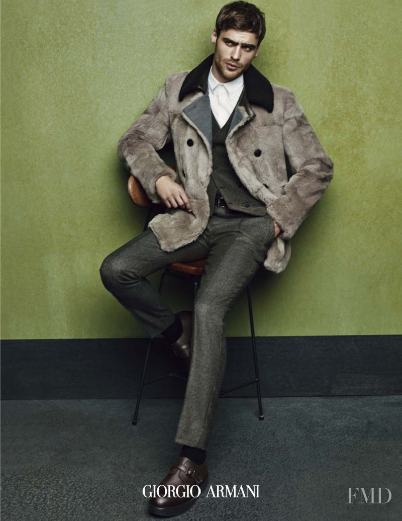 George Alsford featured in  the Giorgio Armani advertisement for Autumn/Winter 2014