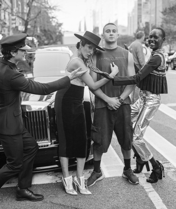 Ajak Deng featured in  the Barneys New York Our Town Campaign advertisement for Spring 2016