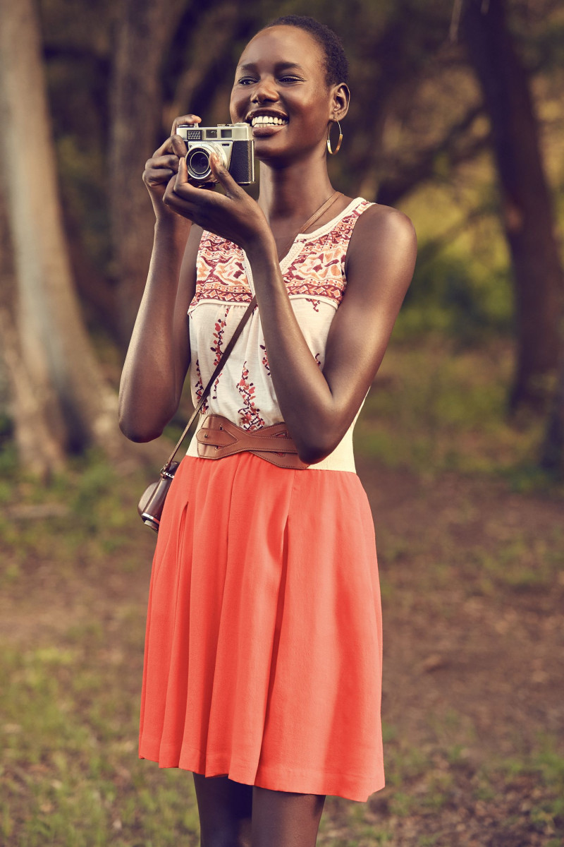 Ajak Deng featured in  the Anthropologie lookbook for Summer 2015