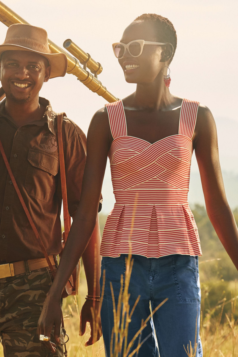 Ajak Deng featured in  the Anthropologie lookbook for Summer 2015