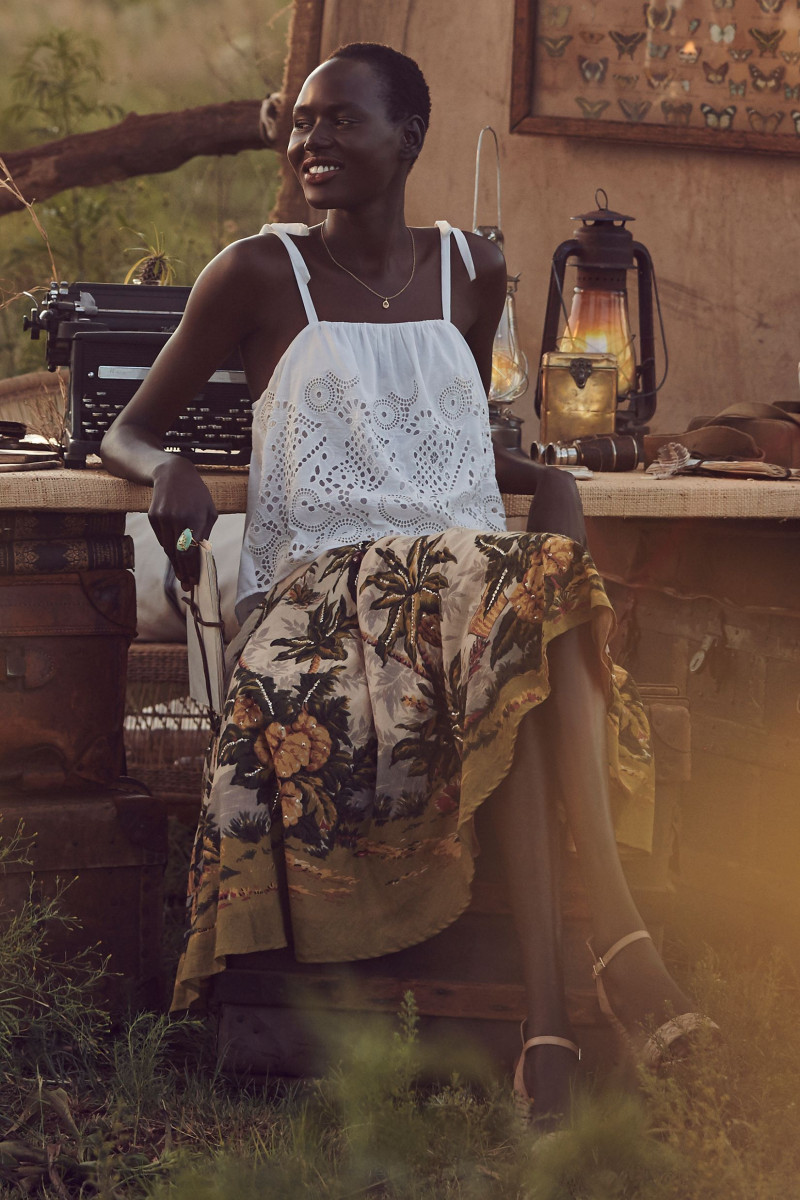 Ajak Deng featured in  the Anthropologie lookbook for Summer 2015