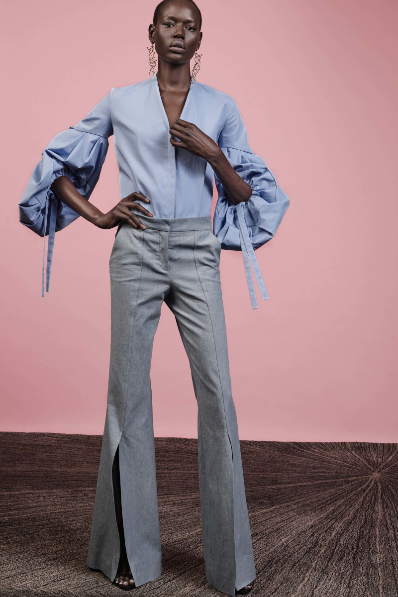 Ajak Deng featured in  the Hellessy lookbook for Resort 2017