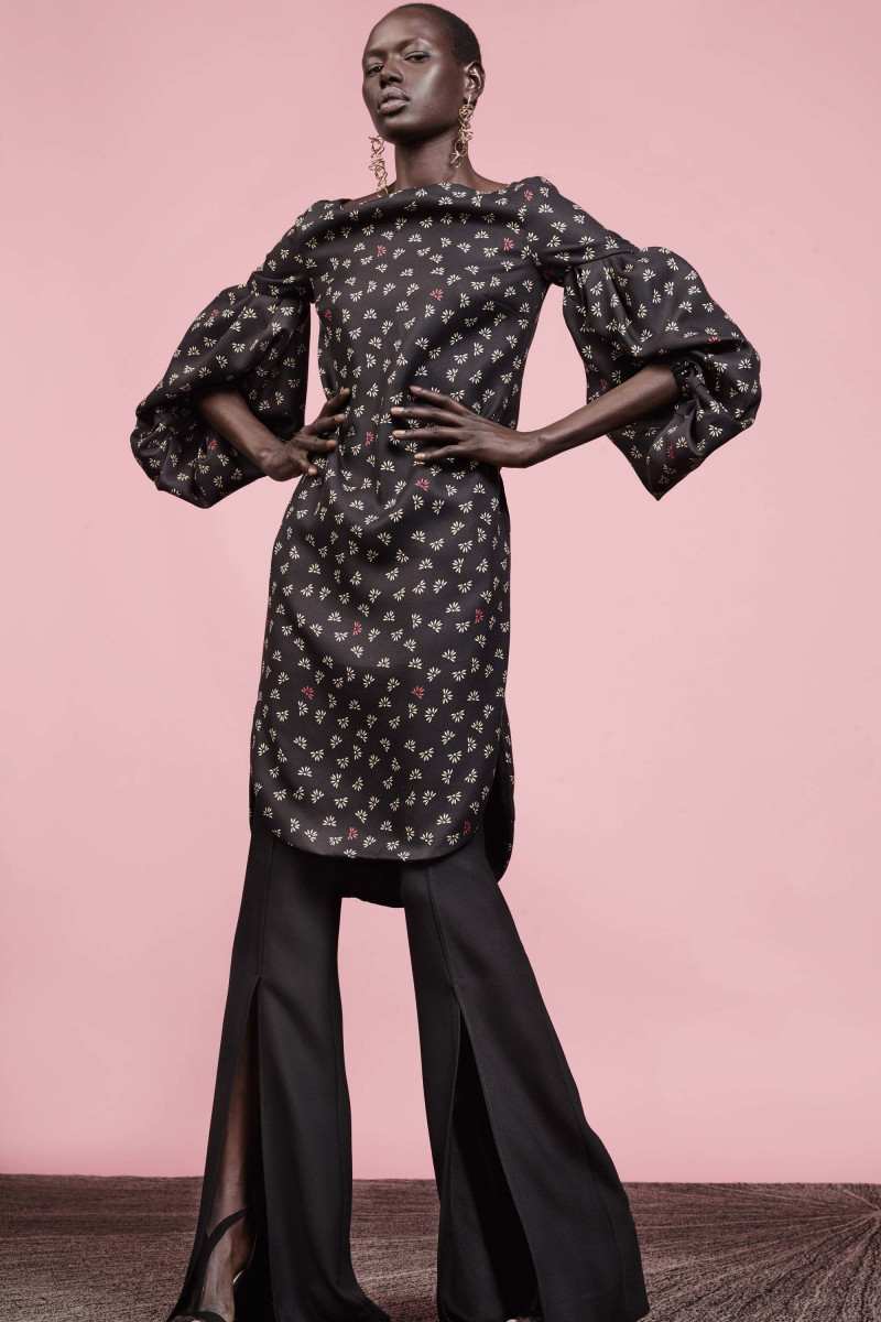 Ajak Deng featured in  the Hellessy lookbook for Resort 2017