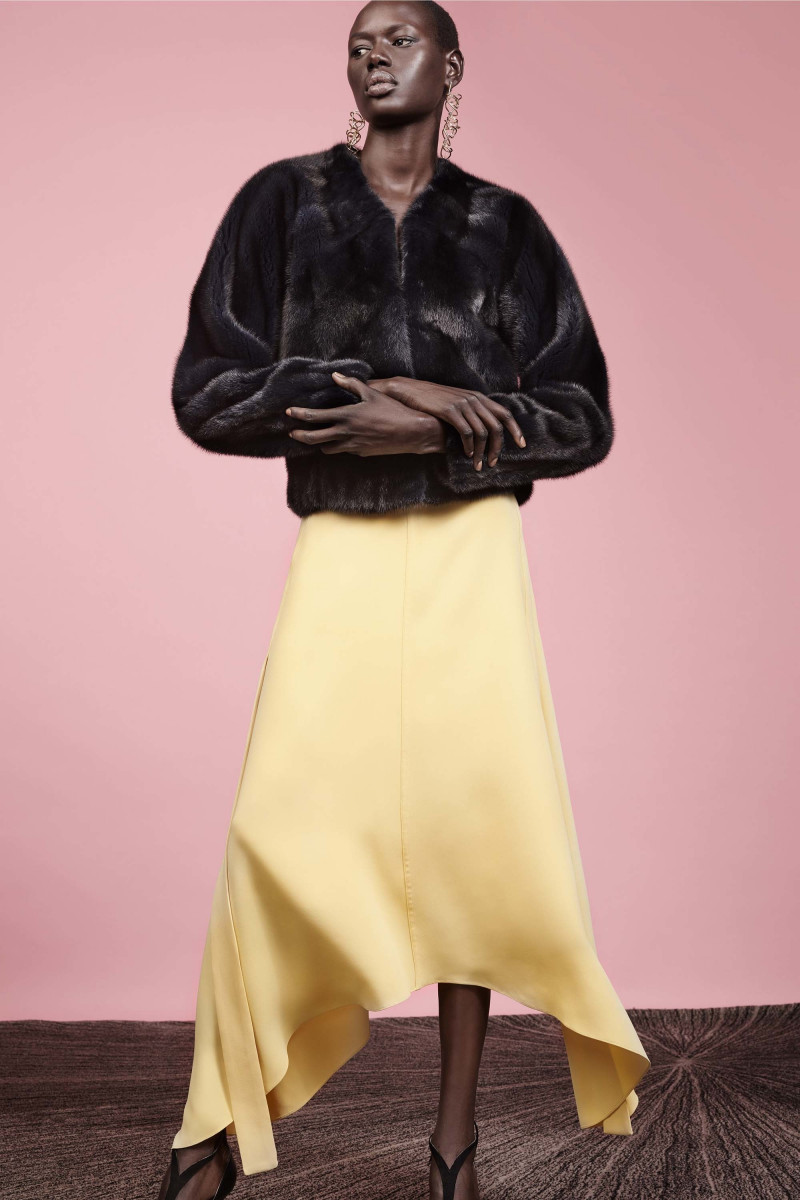 Ajak Deng featured in  the Hellessy lookbook for Resort 2017