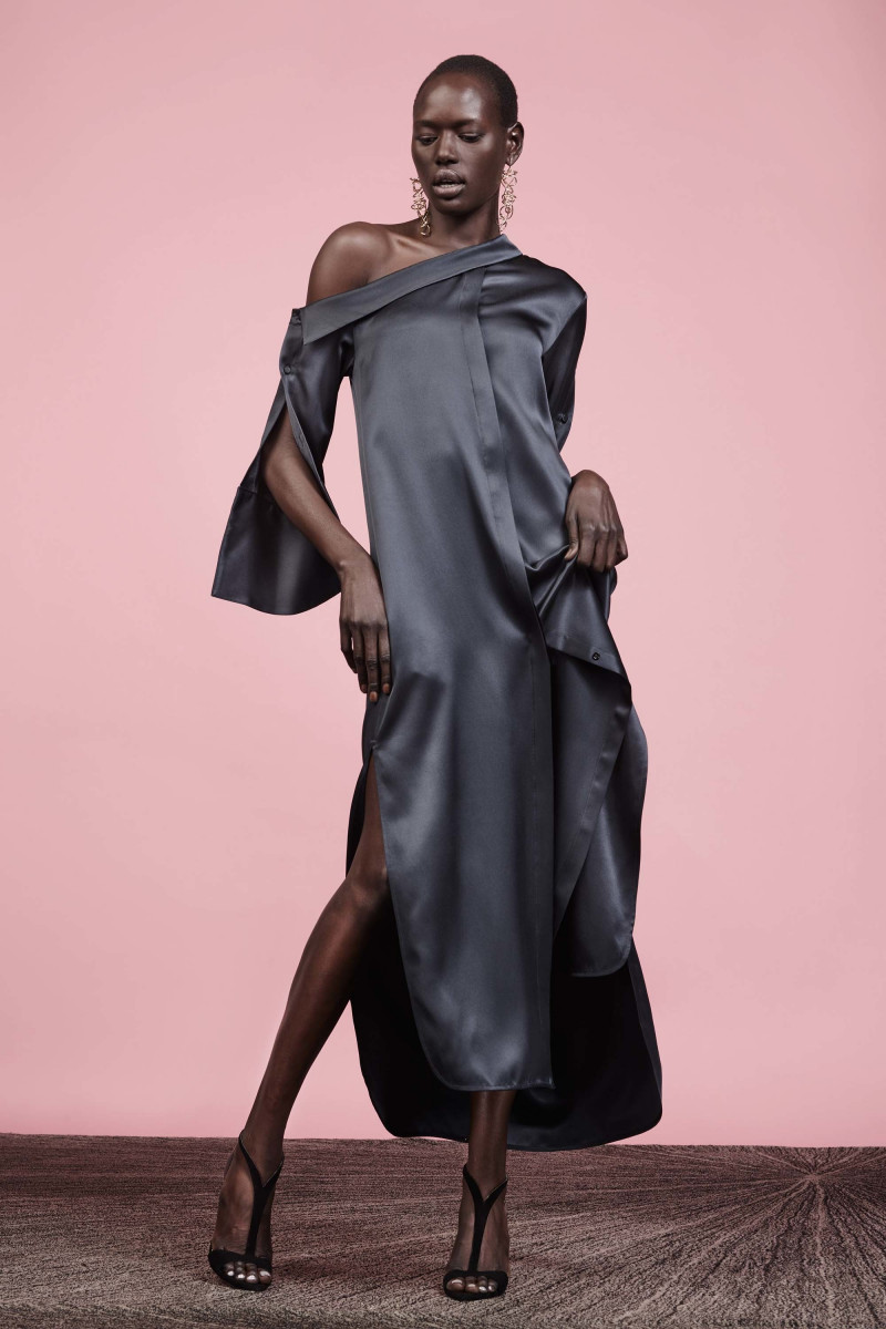 Ajak Deng featured in  the Hellessy lookbook for Resort 2017