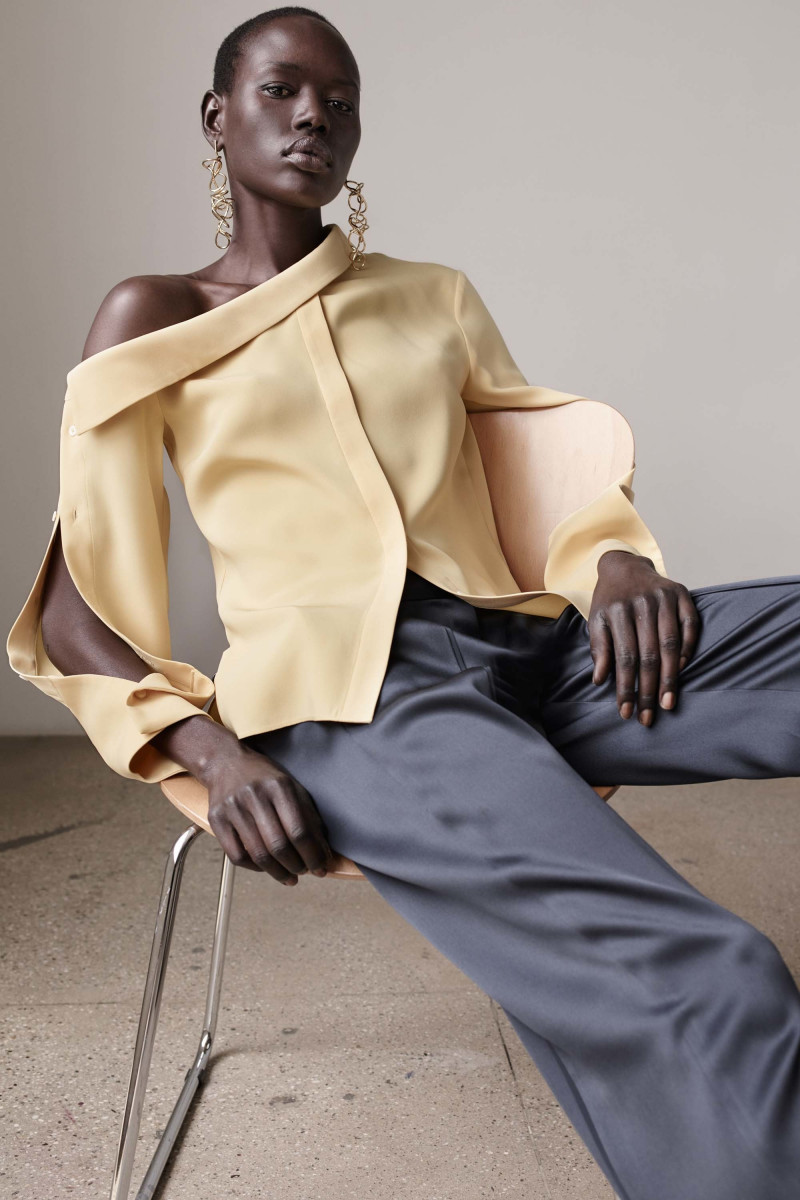 Ajak Deng featured in  the Hellessy lookbook for Resort 2017