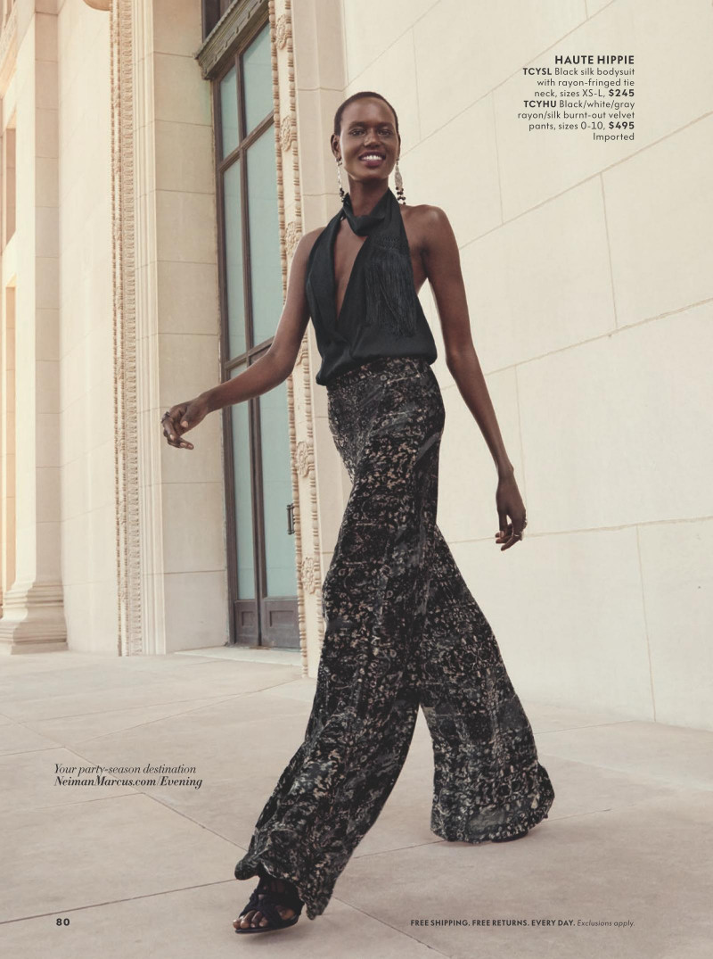 Ajak Deng featured in  the Neiman Marcus lookbook for Christmas 2016