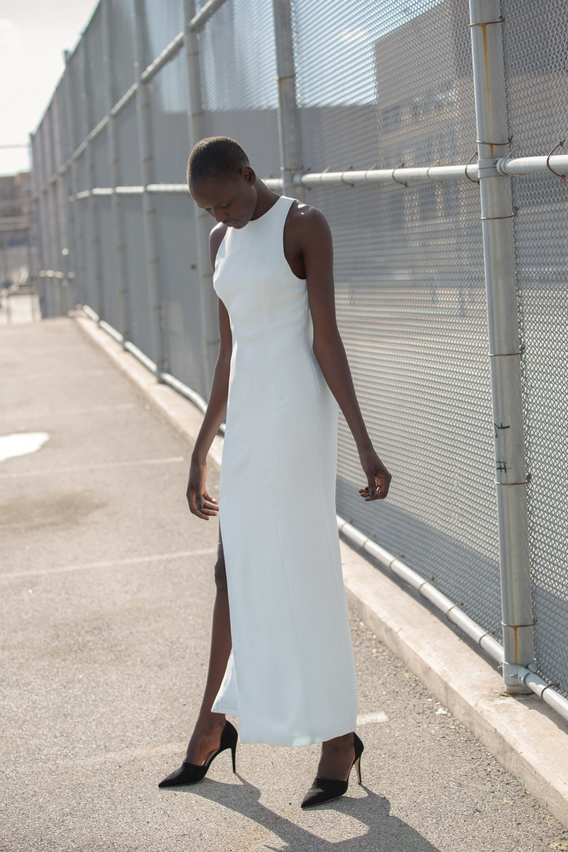 Ajak Deng featured in  the Nomia lookbook for Spring/Summer 2014