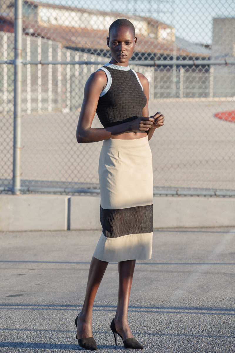 Ajak Deng featured in  the Nomia lookbook for Spring/Summer 2014