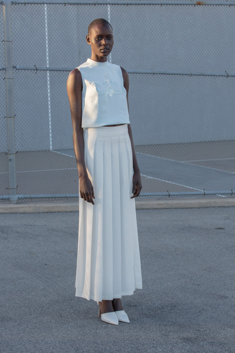 Ajak Deng featured in  the Nomia lookbook for Spring/Summer 2014