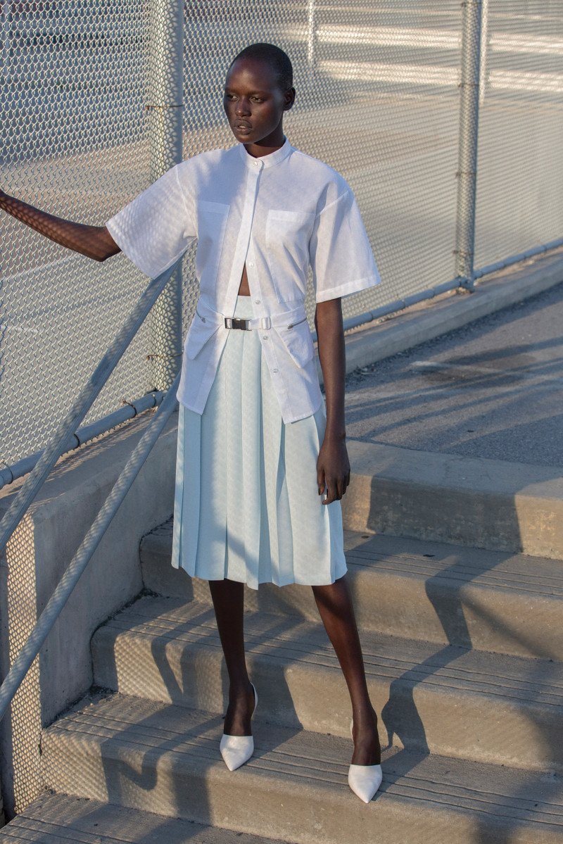 Ajak Deng featured in  the Nomia lookbook for Spring/Summer 2014