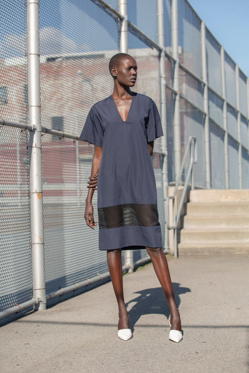 Ajak Deng featured in  the Nomia lookbook for Spring/Summer 2014