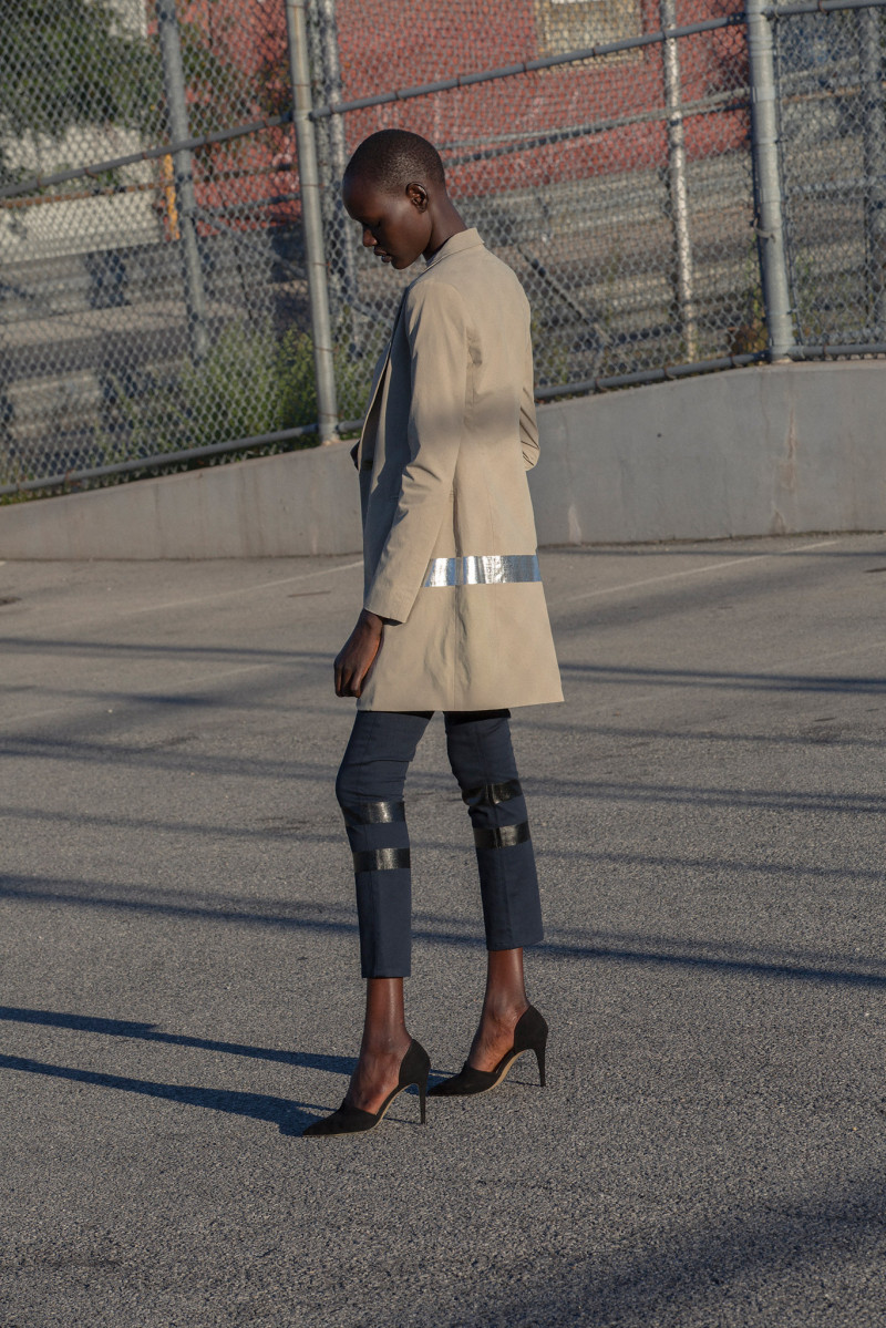 Ajak Deng featured in  the Nomia lookbook for Spring/Summer 2014