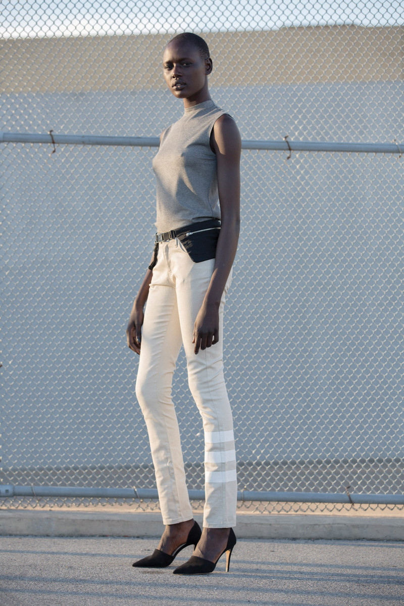 Ajak Deng featured in  the Nomia lookbook for Spring/Summer 2014