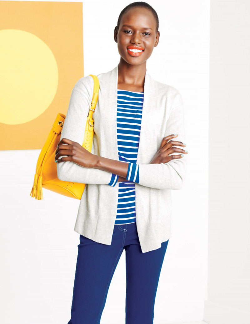 Ajak Deng featured in  the Boden lookbook for Autumn/Winter 2013