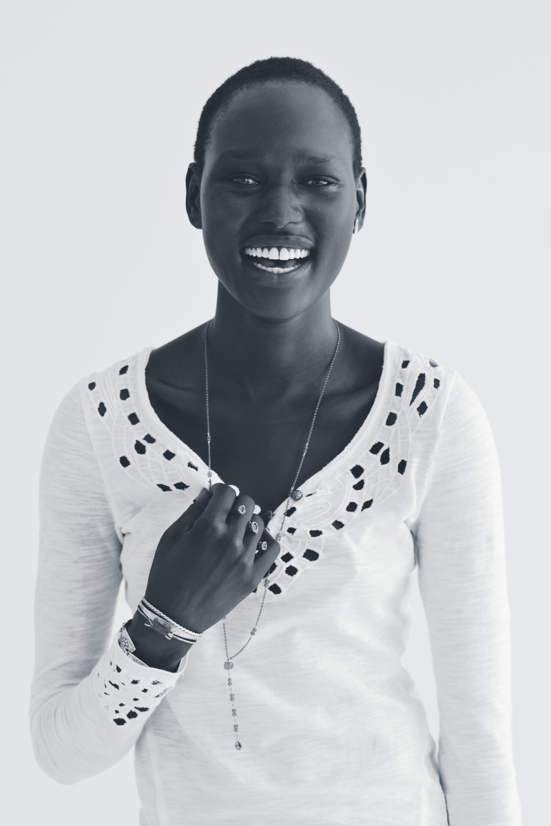 Ajak Deng featured in  the Free People lookbook for Winter 2013