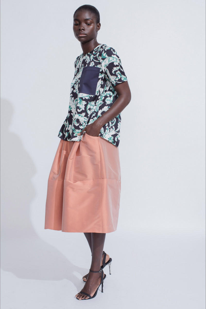 Ajak Deng featured in  the Tome lookbook for Resort 2015