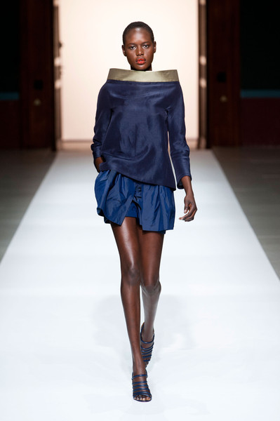 Ajak Deng featured in  the Martin Grant fashion show for Spring/Summer 2013