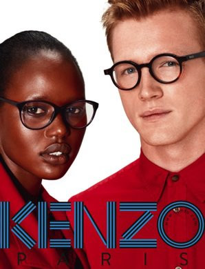Ajak Deng featured in  the Kenzo Eyewear advertisement for Spring/Summer 2012