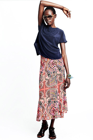 Ajak Deng featured in  the Mara Hoffman lookbook for Resort 2013