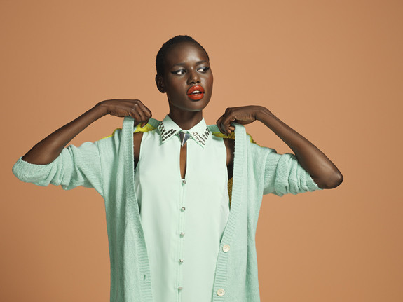 Ajak Deng featured in  the Nasty Gal lookbook for Pre-Fall 2012