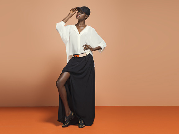 Ajak Deng featured in  the Nasty Gal lookbook for Pre-Fall 2012