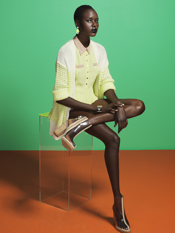 Ajak Deng featured in  the Nasty Gal lookbook for Pre-Fall 2012