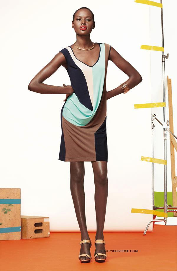 Ajak Deng featured in  the Nordstrom lookbook for Spring 2012