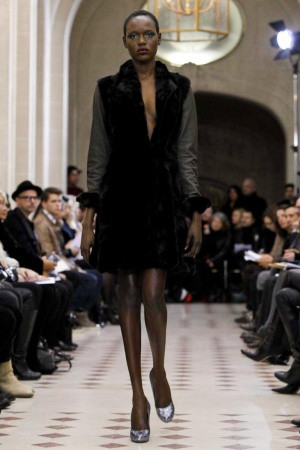 Ajak Deng featured in  the Atelier GustavoLins fashion show for Spring/Summer 2012