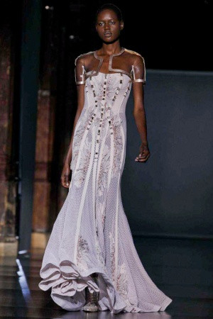 Ajak Deng featured in  the Basil Soda fashion show for Spring/Summer 2012